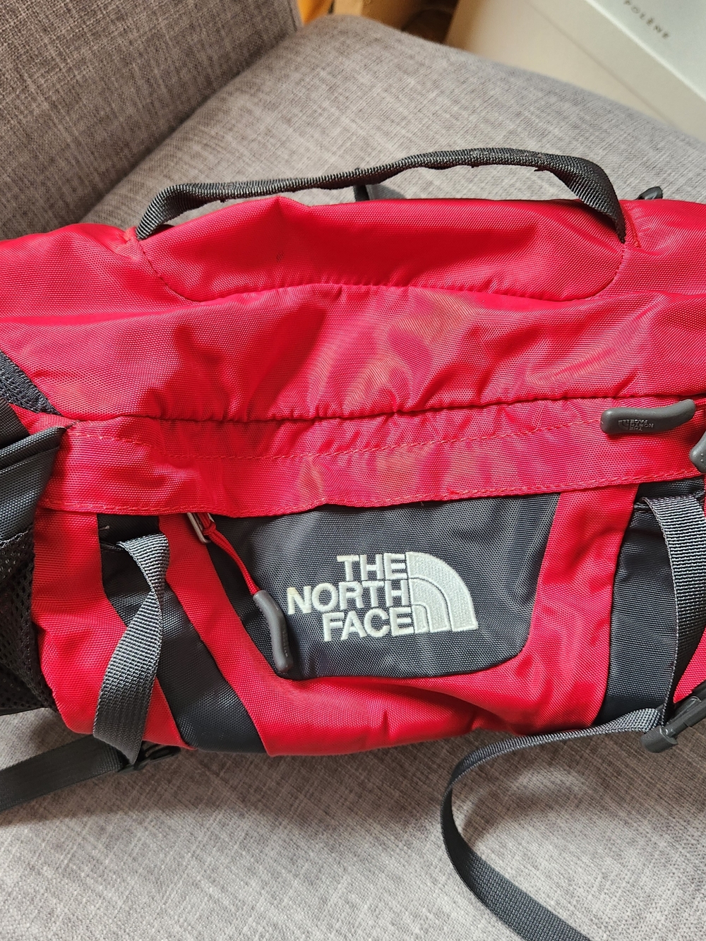 The North Face Red and Black Belt Bag with Logo